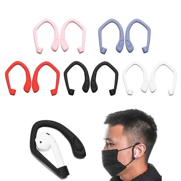 50PCS EG40 For Apple Airpods Pro Sports Wireless Bluetooth Earphone Silicone Non-slip Ear Hook, Black, White, Red, Pink, Purple