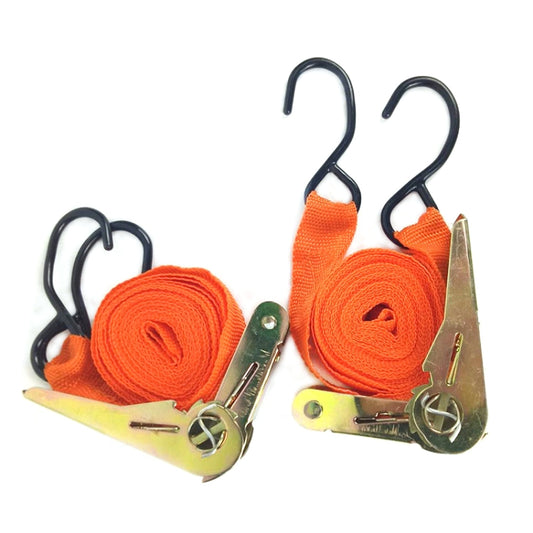 Sangle de serrage à cliquet 4PCS 15 pouces pour voiture, tendeur de fil à cliquet, orange, noir