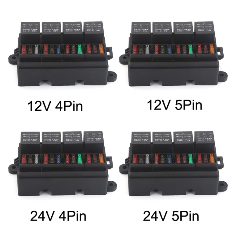 Relay Car RV Radiography Sound Modified Electromagnetic Insurance Box, TF008-10 12V 4Pin, TF008-10 12V 5Pin, TF008-10 24V 4Pin, TF008-10 24V 5Pin