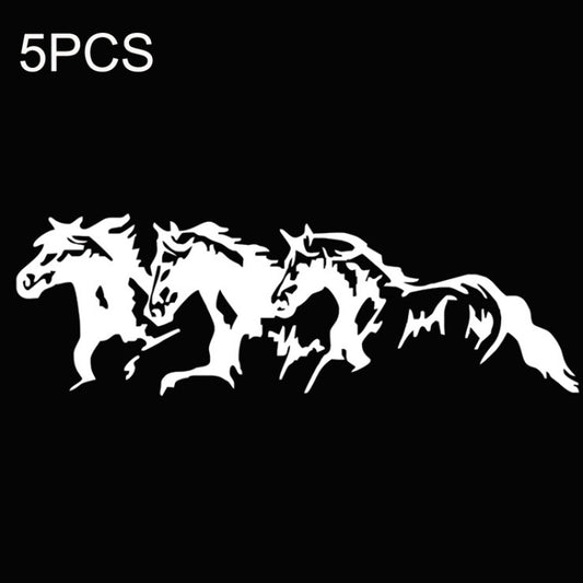 5 autocollants réfléchissants FGM-002 de voiture, motif cheval cabré