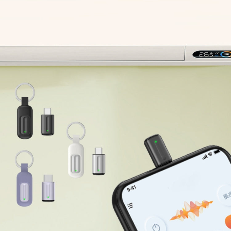 Ocrustar Capsule Mobile Phone Infrared Universal Remote Control, Color: 3-in-1 iOS/Hongmeng/Android Type-C (Black), 3-in-1 iOS/Hongmeng/Android Type-C (Black), 3-in-1 iOS/Hongmeng/Android Type-C (Silver), 3-in-1 iOS/Hongmeng/Android Type-C (Purple)