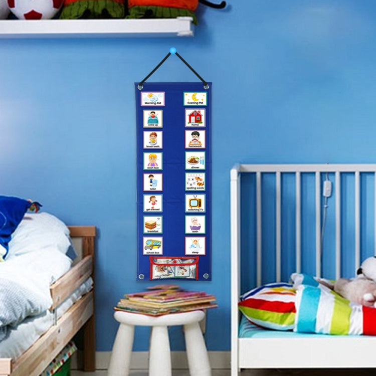 Calendrier Visuel pour Enfants, Organisateur Quotidien Mural, Planificateur de Travail Journalier, Éducation Précoce