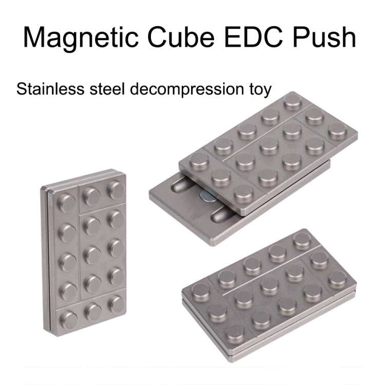 FS01 Carte magnétique métallique en acier inoxydable pour décompression, gyroscope du bout des doigts, modèle A