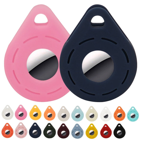 Location Tracker Anti-Lost Silicone Protective Cover For AirTag 2nd Gen / AirTag 1st Gen, Lime White, Mint Green, Orange, Black, Red, Yellow, Denim Blue, Wine Red, Ink Green, Noon Blue, Pink, Coral Color, Transparent, Luminous Green, Luminous Blue+Buck...