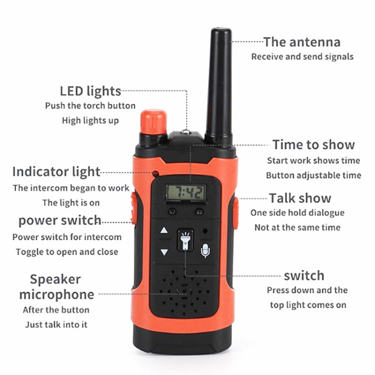 Children Walkie-talkie Remote Wireless Call Parent-child Interactive Toy Phone, Red, Yellow