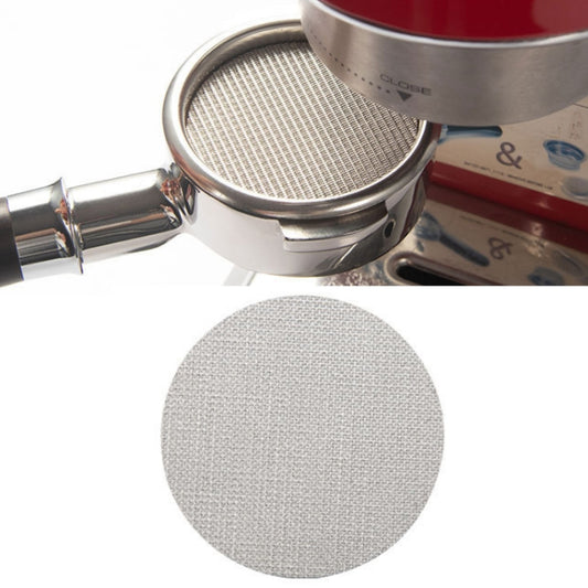 Filtre anti-éclaboussures de café en feuille frittée d'acier inoxydable, taille : 58 mm x 1,7 mm, 51 mm x 1,7 mm, 51 mm x 1 mm, 53 mm x 1,7 mm, 53 mm x 1 mm, 58 mm x 1,7 mm
