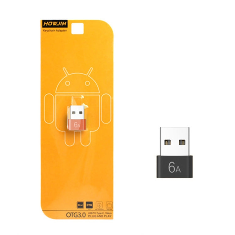 Adaptateur USB 3.0 Type-C HOWJIM HJ003, 10 pièces, charge et transfert de données, argent, noir, rouge