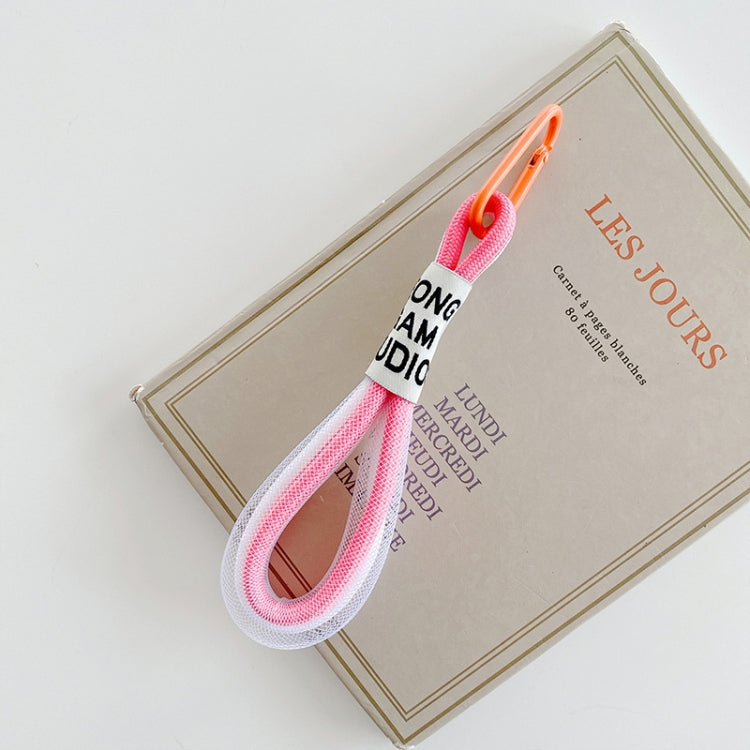 5 PCS Mobile Phone Case Fluorescent Lanyard Cellphone Wrist Rope, White and Blue, Black and White, Orange and Blue, White Red, Orange Yellow, Blue Green, Dark Blue, White Purple
