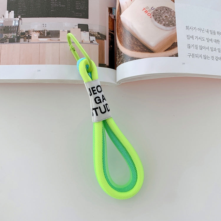 5 PCS Mobile Phone Case Fluorescent Lanyard Cellphone Wrist Rope, White and Blue, Black and White, Orange and Blue, White Red, Orange Yellow, Blue Green, Dark Blue, White Purple