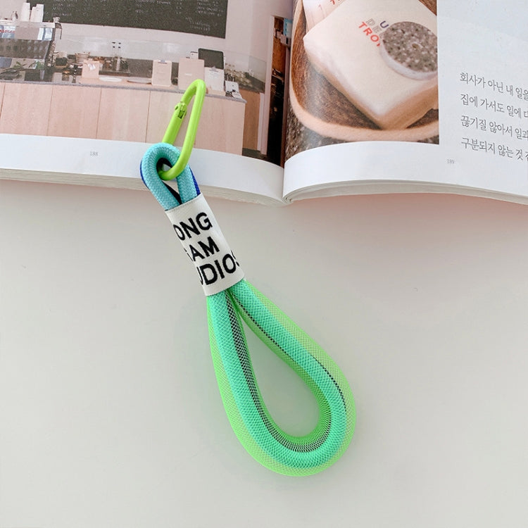 5 PCS Mobile Phone Case Fluorescent Lanyard Cellphone Wrist Rope, White and Blue, Black and White, Orange and Blue, White Red, Orange Yellow, Blue Green, Dark Blue, White Purple