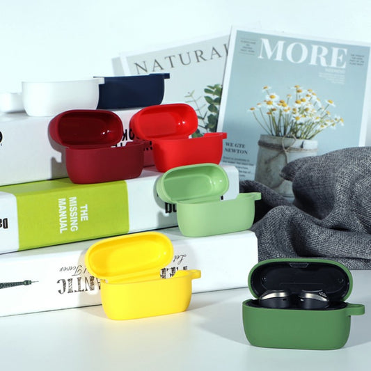 Étui en silicone souple avec crochets pour écouteurs Bluetooth Jabra Elite75T Sports, noir, blanc, rose, rouge, vert matcha, bordeaux, jaune, vert gazon, bleu midi