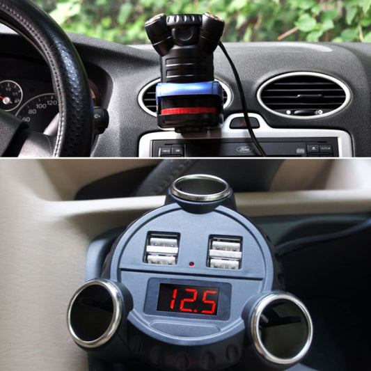 Chargeur de voiture KingNeed C30 quatre ports USB, allume-cigare de voiture 3 en 1, C30
