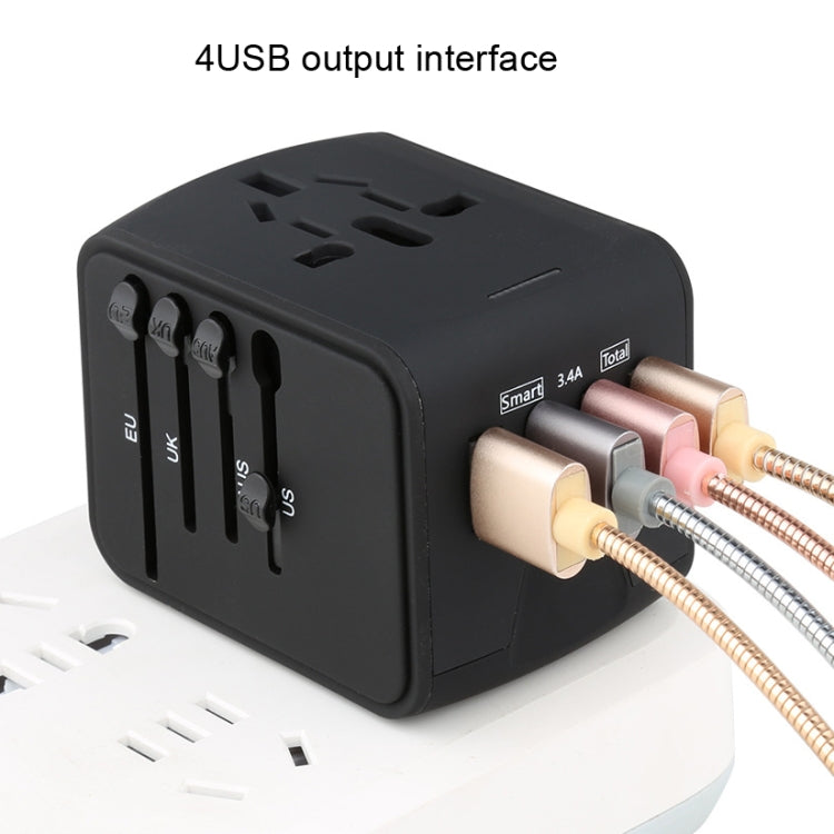 BMAX 199-04U Travel Multifunctional USB Converter 4 USB Universal Socket, BMAX 199-04U Blue, BMAX 199-04U Black