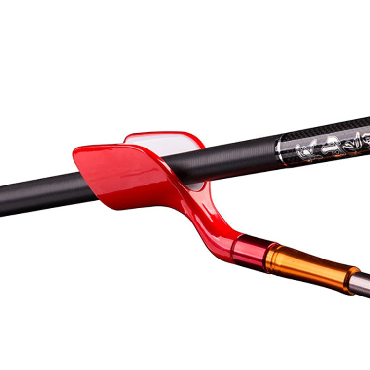 Tête de support de canne à pêche universelle antidérapante type bec de canard, rouge, noir