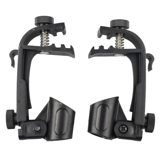 2 PCS Adjustable Clip On Drum Rim Shock Mount Microphone Mic Clamp Holder, M00661