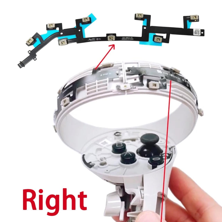 For Meta Quest 2 Locating Ring Flex Cable, Left Set, Right Set, Left With Light, Left Without Light, Right With Light, Right Without Light