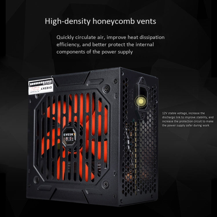 EVESKY 700WS ATX 12V Computer Power Supply With 12cm Fan, 700WS