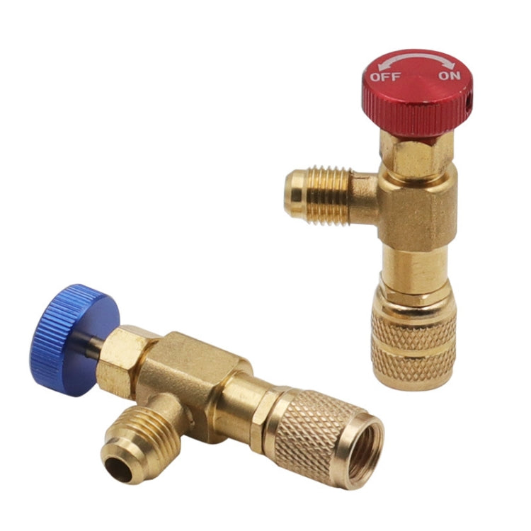 Air Conditioner Fluoridation Safety Valve Refrigerant Filling Connector, Side R22 Bottom R410, Side R22 Bottom R22, Side R410 Bottom R410, Side R410 Bottom R22