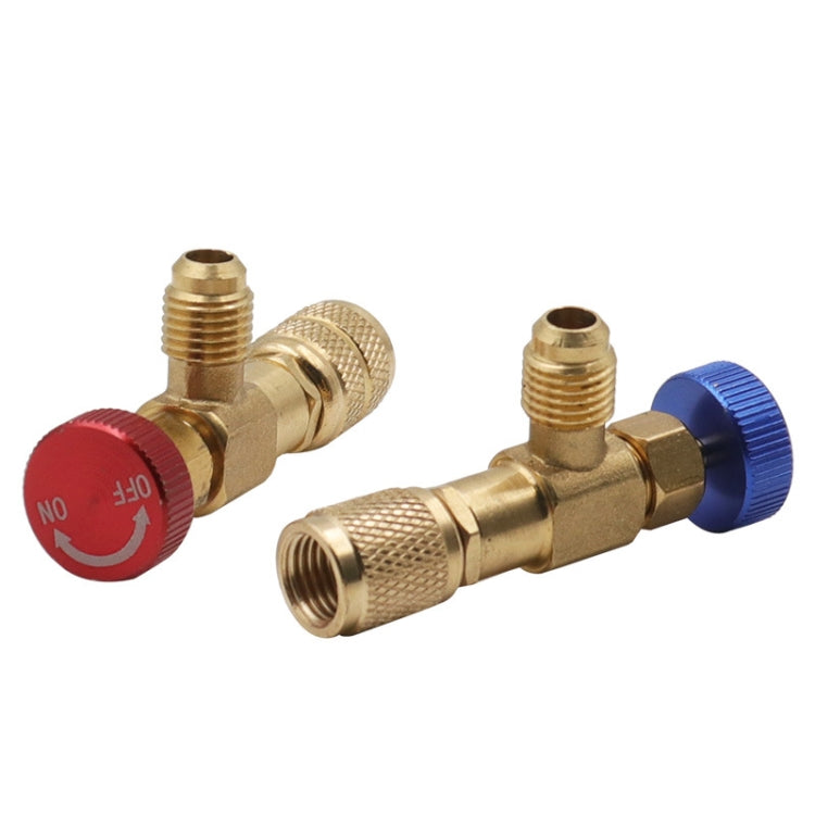 Air Conditioner Fluoridation Safety Valve Refrigerant Filling Connector, Side R22 Bottom R410, Side R22 Bottom R22, Side R410 Bottom R410, Side R410 Bottom R22