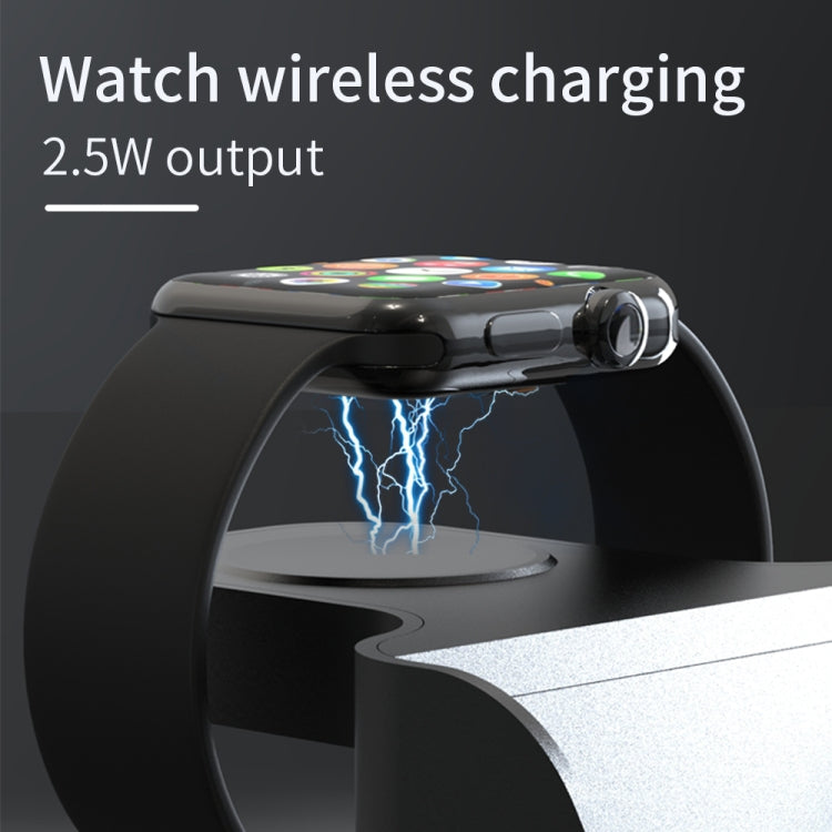H27 15W 6 In 1 With Clock Function Magnetic Phone Wireless Charger For iWatch/AirPods