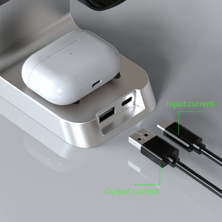 H27 15W 6 In 1 With Clock Function Magnetic Phone Wireless Charger For iWatch/AirPods
