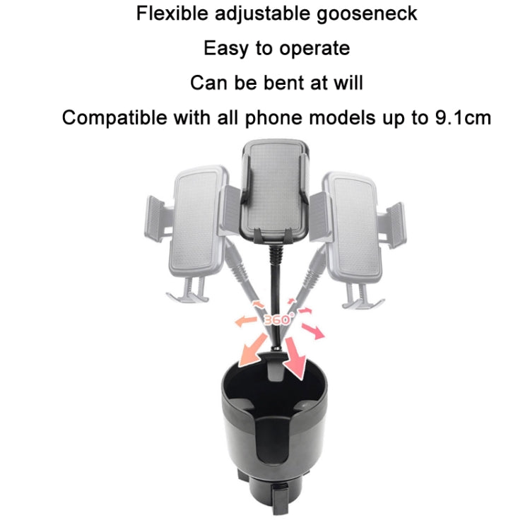 2 in 1 Multifunctional Car Cup Holder Extra Large Mobile Phone Holder, 2 In 1 Extra Large Gray, 2 in 1 Extra Large Black