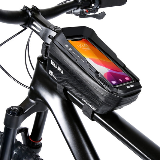 WILD MAN XT2 Sac de vélo à coque dure en EVA étanche avec écran tactile pour téléphone 1L, XT2(Sergé), XT2(Solaire)