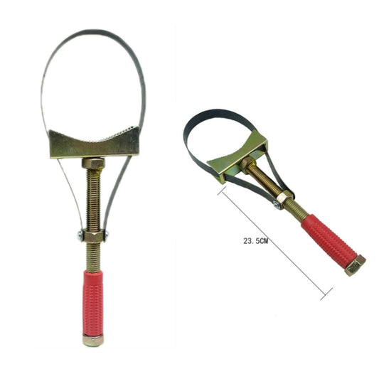 Oil Filter Wrench Adjustable Steel Strap Oil Removal Tool, 90-140mm