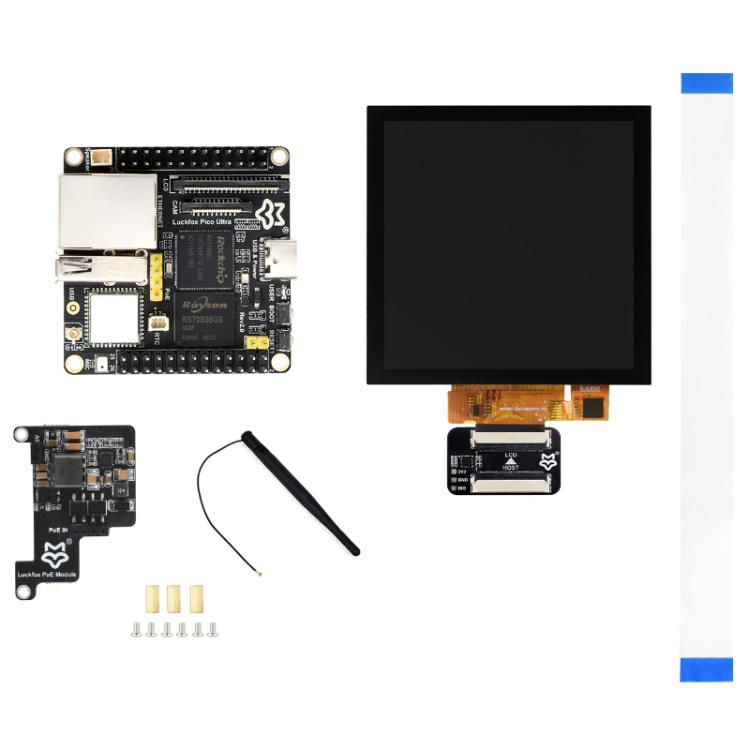 Luckfox Pico Ultra BW RV1106G2 0.5TOPS Micro Linux Development Board Integrated Processor With Wi-Fi/With PoE, Without Screen, 480x480 Touch Screen, 720x720 Touch Screen