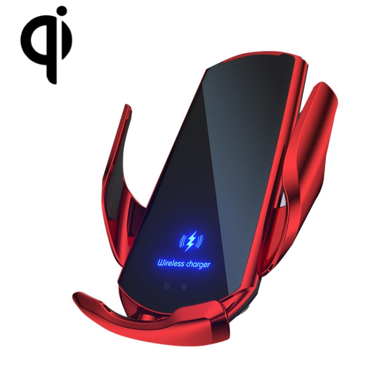 Q3 Infrared Induction Magnetic Car Wireless Charging Phone Bracket with Micro USB + 8 Pin + Type-C / USB-C Magnetic Connector