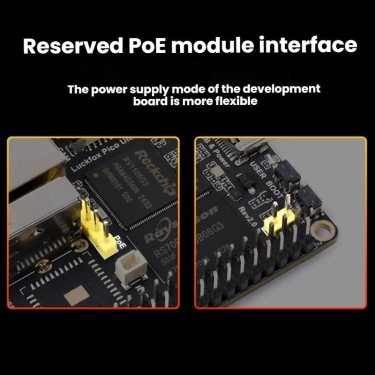Luckfox Pico Ultra B RV1106G2 0.5TOPS Micro Linux Development Board Integrated Processor without Wi-Fi/With PoE, Without Screen, 480x480 Touch Screen, 720x720 Touch Screen