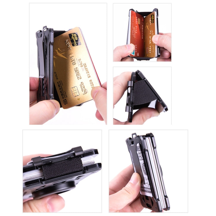 For AirTag 2nd Gen / AirTag 1st Gen Card Holder Metal Anti-Theft RFID Wallet, ak-4 B Black, ak-4 B Silver, ak-4 B Blue, ak-4 B Gray, ak-4 A Black, ak-4 A Blue, ak-4 A Silver, ak-4 A Gray