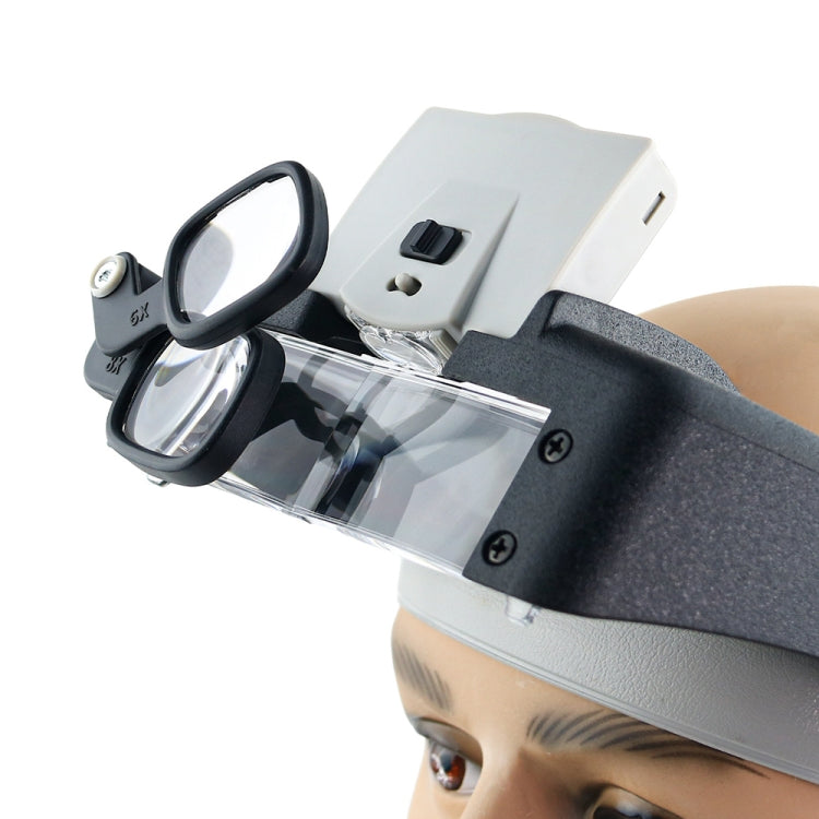81007-AP LED Light Head-mounted Electronic Repair Tool Magnifying Glass, 81007-AP