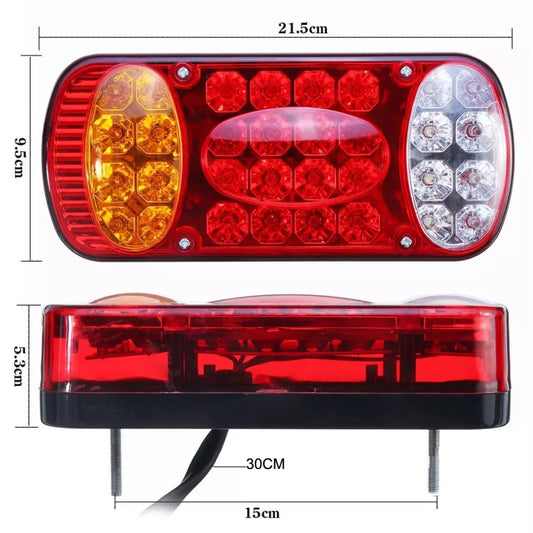 MK-231 12V Trailer Truck Car Straw Hat Lamp Beads Taillights, MK-231 (Red)