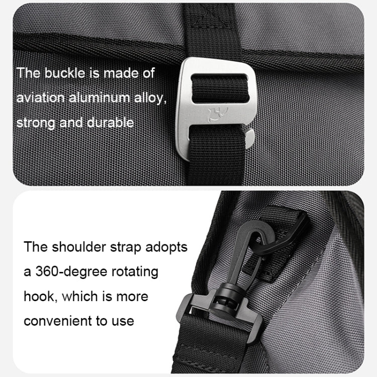 Rhinowalk RK9106 Faltbare Fahrradlenkertasche Outdoor Multifunktionale Fahrradtasche, Grün, Grau, Vollschwarz