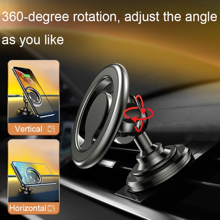 D19 Car Magnetic Mobile Phone Holder Rotatable Metal Navigation Bracket, Spec:, D19 Air Outlet (Black), D19 Sticker (Black), D19 Sticker (Silver), D19 Air Outlet (Silver), D19 Extended (Black), D19 Extended (Silver), D19 Seat (Black), D19 Seat (Silver)