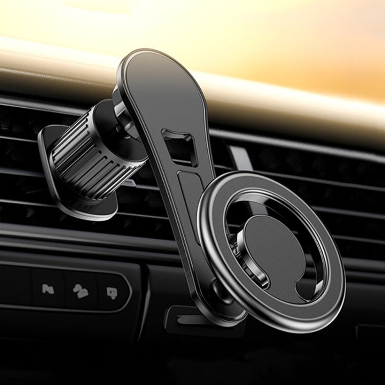 D19 Car Magnetic Mobile Phone Holder Rotatable Metal Navigation Bracket, Spec:, D19 Air Outlet (Black), D19 Sticker (Black), D19 Sticker (Silver), D19 Air Outlet (Silver), D19 Extended (Black), D19 Extended (Silver), D19 Seat (Black), D19 Seat (Silver)