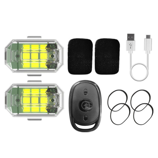 Feu arrière d'avertissement pour voiture électrique modifiée avec LED télécommandée, 1 Feu+1 Télécommande, 2 Feux +1 Télécommande