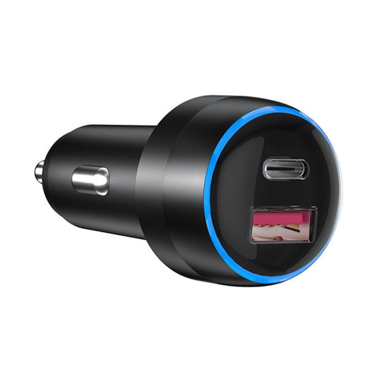 IBD355-1UC Chargeur de voiture intelligent 18W+45W, chargeur rapide de téléphone métallique à double port, 63W