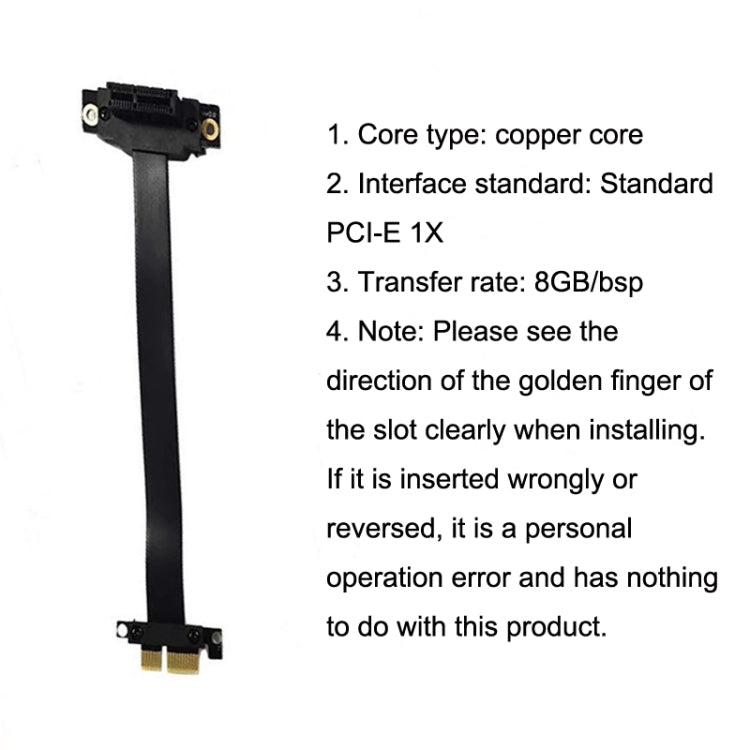 PCI-E 3.0 1X 180-degree Graphics Card Wireless Network Card Adapter Block Extension Cable, Length:, 10cm, 15cm, 20cm, 25cm, 30cm, 40cm, 50cm