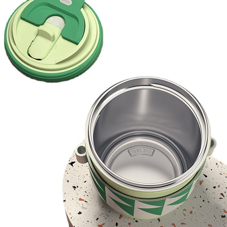 316 Stainless Steel Thermos Cup Three-purpose Straw Direct Drinking Coffee Cup, 300ml, 450ml