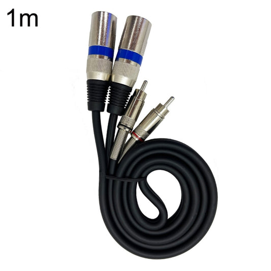 2RCA Male 2XLR Caron Male Speaker Audio Balance Cable, Length:, 0.5m, 1m, 1.5m, 2m, 5m, 10m, 20m