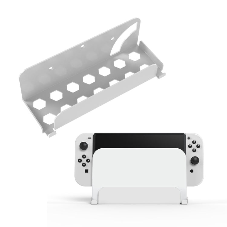 For Switch OLED Game Console JYS Wall Hanging Holder Bracket, Iron Black, Iron White