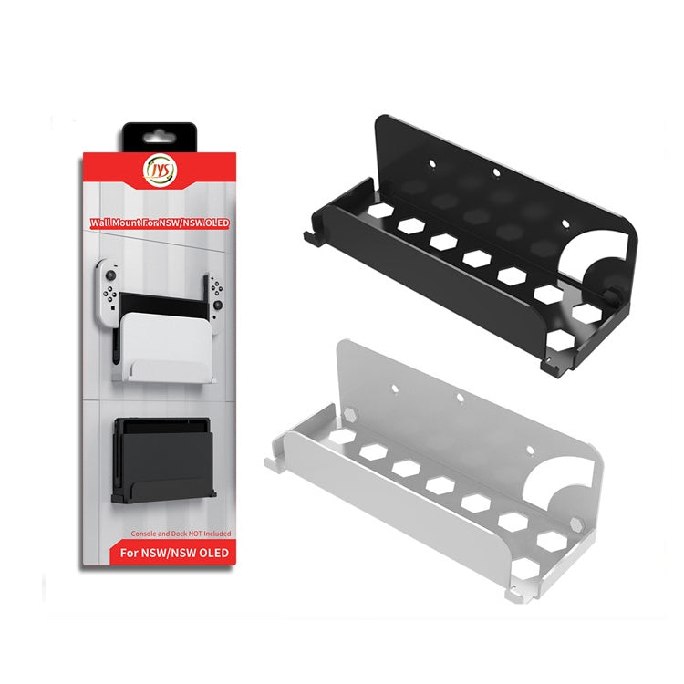 For Switch OLED Game Console JYS Wall Hanging Holder Bracket, Iron Black, Iron White