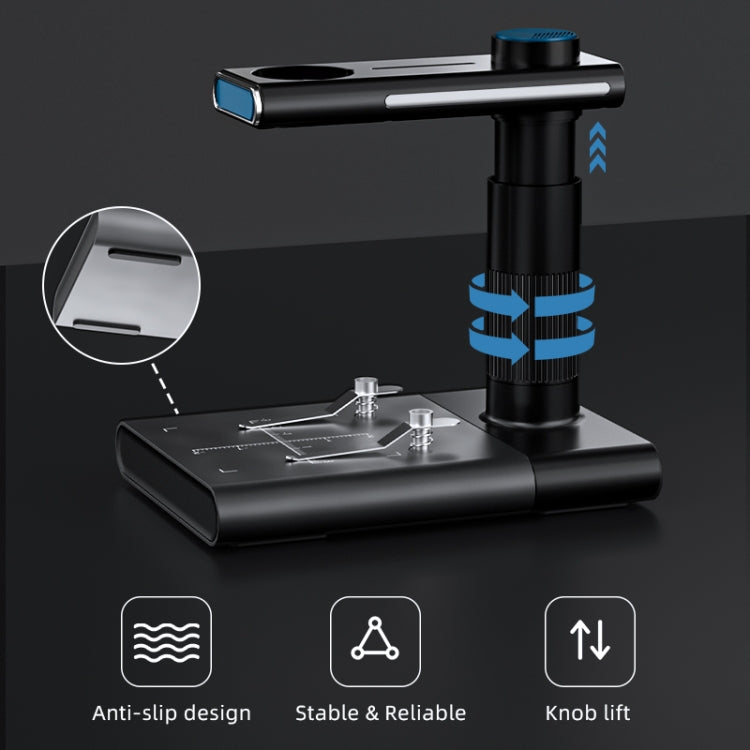 WIFI HD USB Electron Microscope Digital Magnifier With Stand, Black, White