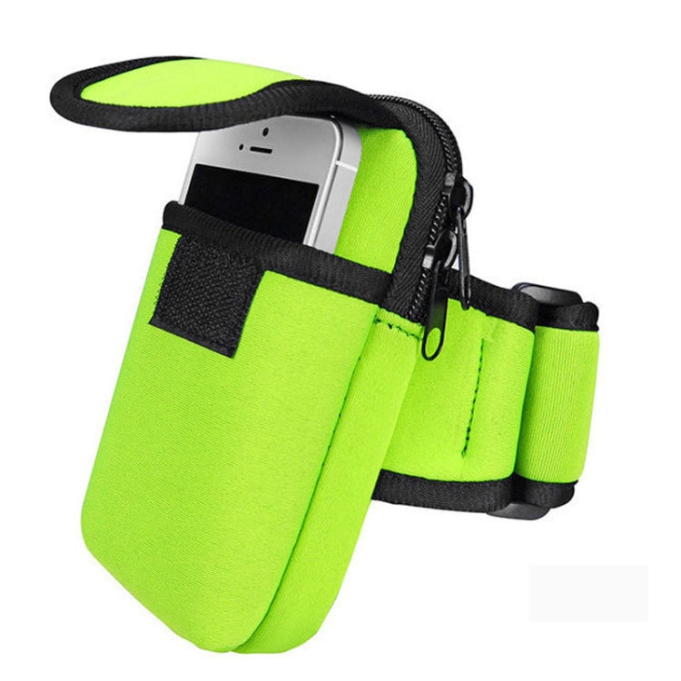S210 Neoprene Arm Bag Outdoor Sports Mobile Phone Bag Coin Purse, 10x17cm (Orange), 10x17cm (Red), 10x17cm (Green), 10x17cm (Navy Blue), 10x17cm (Black)