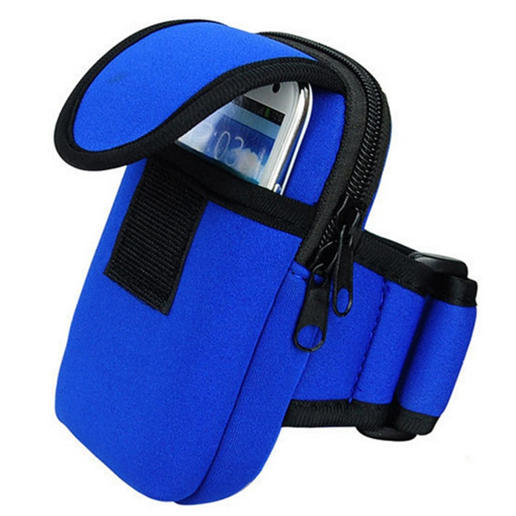 S210 Neoprene Arm Bag Outdoor Sports Mobile Phone Bag Coin Purse, 10x17cm (Orange), 10x17cm (Red), 10x17cm (Green), 10x17cm (Navy Blue), 10x17cm (Black)