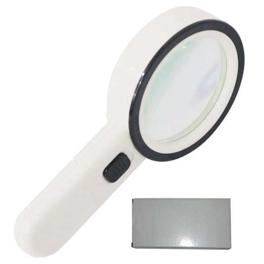 JHS407 30X Handheld HD Magnifier With LED Light, 80mm 30X