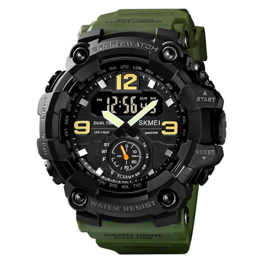SKMEI 1637 Montre Homme de Sport à Affichage Numérique, Antichoc, en Plastique, Grand Cadran, Noir, Vert Armée, Camouflage Bleu, Camouflage Vert Armée, Gris Noir