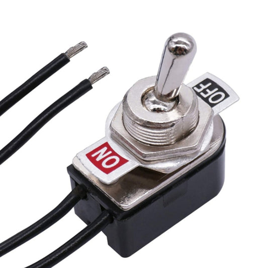 10pcs Mini Toggle Two-position Rocker Switch With Wire, KNS-1